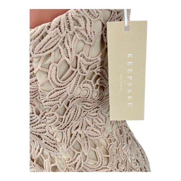 Keepsake The Label True Love Lace Midi Cocktail Dress Rose Size Medium - Picture 6 of 12